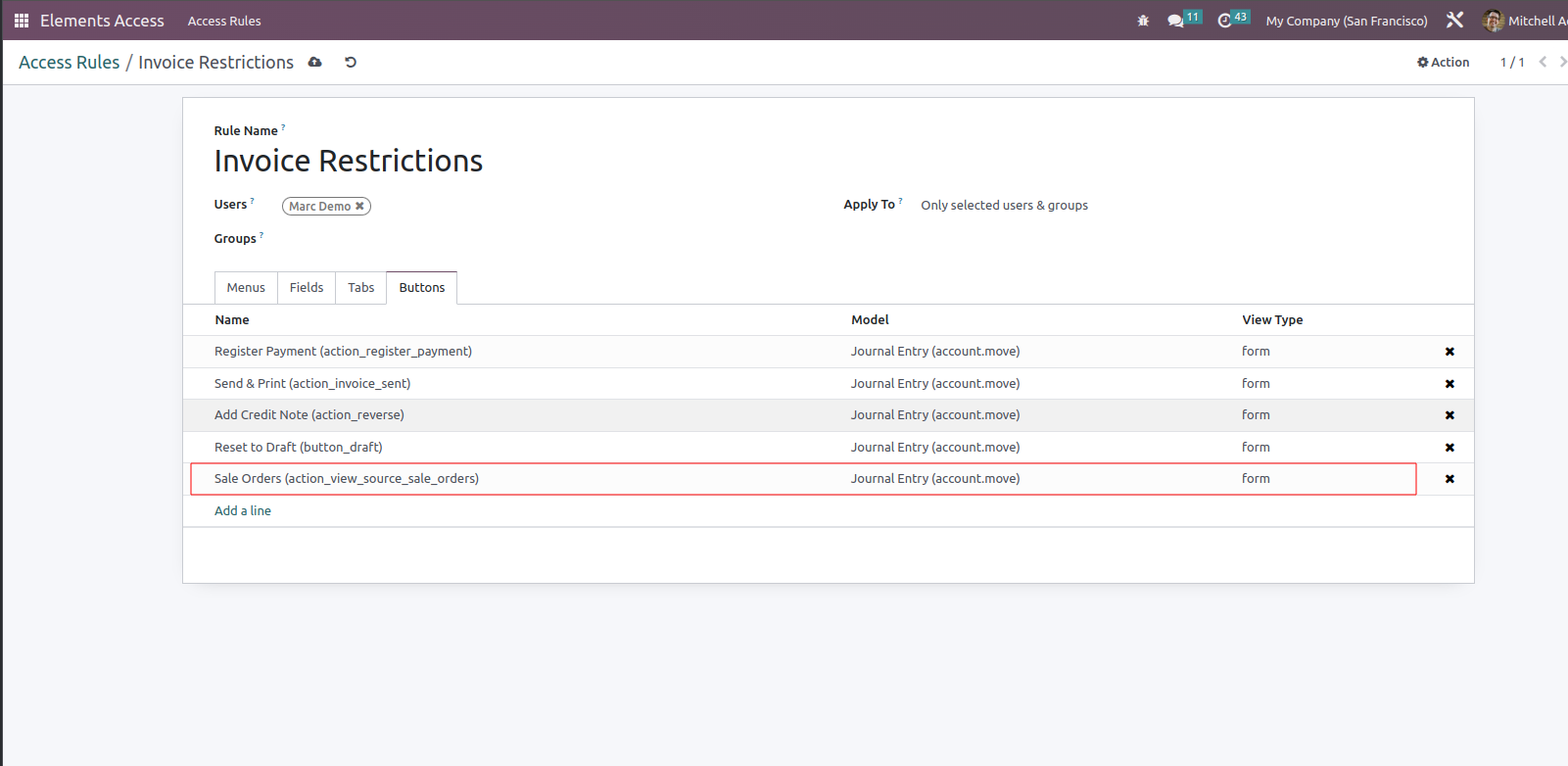 Hide Smart Button Configuration