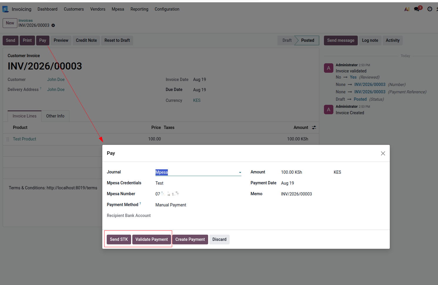 Register Payment Wizard