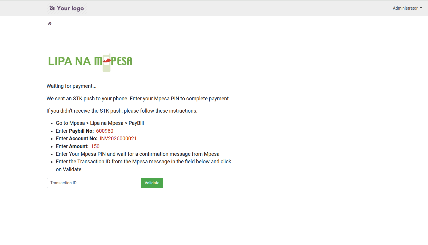 Portal Waiting Page